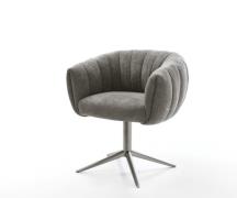 Drehstuhl Jada-Flex Bouclé Soft Schlamm Fußkreuz Graphit 360° drehbar ...