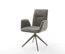 Drehstuhl Vinja-Flex Bouclé Soft Schlamm Kreuzgestell breit Effektfini...