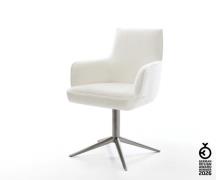 Drehstuhl Heira-Flex mit Armlehnen Bouclé Soft Beige Fußkreuz Graphit ...