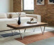 Designer-Couchtisch Stonegrace 117x60x25 cm Akazie Natur Schiefer