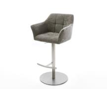 Barstuhl Yulo-Flex Bouclé Soft Schlamm Drehfuß höhenverstellbar Edelst...