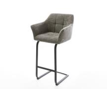 Barstuhl Yulo-Flex Bouclé Soft Schlamm Freischwinger Flach Metall Schw...