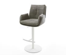 Barstuhl Clea-Flex Bouclé Soft Schlamm Drehfuß höhenverstellbar Metall...