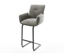 Barstuhl Nela-Flex Bouclé Soft Schlamm Freischwinger Flach Metall Schw...