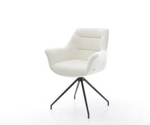 Esszimmerstuhl Kaira-Flex Bouclé Soft Beige Kreuzgestell konisch Schwa...