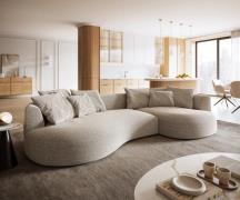 Big-Sofa Edina 330x170 cm Webstoff Soft Beige