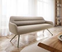 Esszimmerbank Taya-Flex 200 cm Bouclé Schlamm Kreuzgestell kantig Effe...