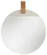 Wandspiegel Enter leder glas beige / Ø 45 cm - Ferm Living - Beige