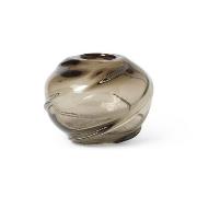 Vase Water Swirl glas grau / Mundgeblasenes Glas- Ø 21 x H 16 cm - Fer...