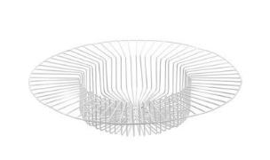 Korb Paglieta metall weiß / Ø 45 cm x H 8 cm - Serax - Weiß
