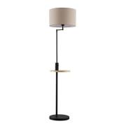 Lindby - Zinia Stehleuchte Black/Grey/Wood