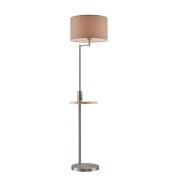 Lindby - Zinia Stehleuchte Nickel/Grey/Wood