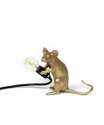 Seletti - Mouse Lamp Mac Sitting Tischleuchte Gold Seletti