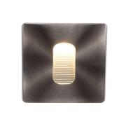 Lucande - Telke LED Square Außen Einbauwandlampe Steel