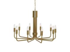 Lindby - Elanova 10 Kronleuchter Brass