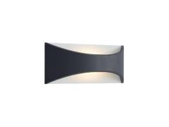 Lindby - Mathea LED Außen Wandleuchte L30 Dark Grey/White