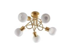 Lindby - Elaina 5 Deckenleuchte Brass/Opal Lindby