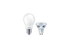 Philips - Leuchtmittel 1xLED 4,6W (50W/355lm) GU10 + 1xLED 8,5W Glas (...