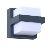 Lindby - Fyra Square LED Smart Draußen Wandleuchte Grau