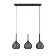 Lucande - Tetira 3 Long Pendelleuchte Black