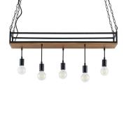 Lindby - Kirista 5 Pendelleuchte Wood/Black