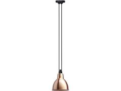 Lampe Gras - 322 L Pendelleuchte Rund Kupfer/Weiß Lampe Gras