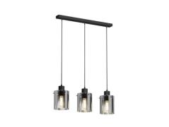 Lindby - Kourtney 3 Pendelleuchte Black/Smoke