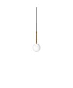 Nuura - Miira 1 Pendelleuchte Brass/Opal White