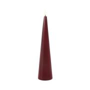 Uyuni - Kegel-Kerze LED 6,8x30 cm Wine Rot/Smooth Lighting