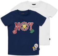 Luca &  Lola San Marino T-Shirt 2er-Pack, Navy/White 134–140