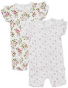 Petite Chérie Atelier Ada Jumpsuit 2er-Pack, White/Flowers 62