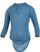 Janus Babywool Body, Blue, 60, Babykleidung