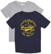 Luca &  Lola Paulo T-Shirt 2er-Pack, Navy/Grey Melange 134-139