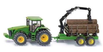 Siku Traktor Mit Forstanhänger John Deere 1:50