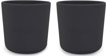 FILIBABBA 2er-Pack Silikon Becher, Steingrau