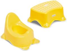 Beemoo Care Rutschfestes Töpfchen und Hocker, Capri Yellow