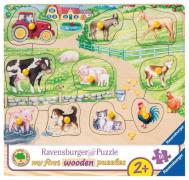 Ravensburger Knopfpuzzle Morgens Auf Dem Bauernhof 10 Teile