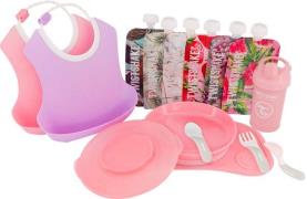 Twistshake Tableware Kit, Rosa/Lila/Weiß