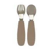 Tiny Tot Fork &  Spoon, Beige