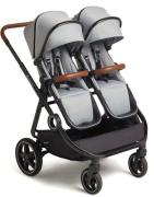 Beemoo Pro Twin Geschwisterwagen Cloud Grey/Black, Doppelkinderwagen