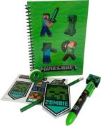 Minecraft Schreibset mit mehrfarbigem Stift