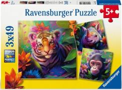 Ravensburger Jungle Babies Puzzles 3x49 Teile