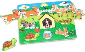 Melissa &  Doug Knopfpuzzle Haustiere 8 Teile