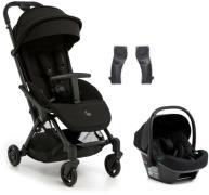 Beemoo Easy Fly Lux 4 Buggy inkl. Route i-Size Babyschale, Jet Black/B...