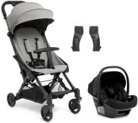 Beemoo Easy Fly 4 Buggy inkl. Route i-Size Babyschale, Stone Grey/Blac...