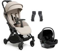 Beemoo Easy Fly Lux 4 Buggy inkl. Route i-Size Babyschale, Sand Beige/...