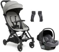 Beemoo Easy Fly 4 Buggy inkl. Route i-Size Babyschale, Stone Grey/Mine...