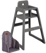 Troll Hochstuhl Marita inkl. Kissen, Grey/Dark Grey