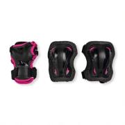 Rollerblade Schutzset Junior 3er-Pack XS, Schwarz/Rosa