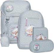 Beckmann Classic Kinder Rucksackset 22L, Forest Deer Dusty Mint